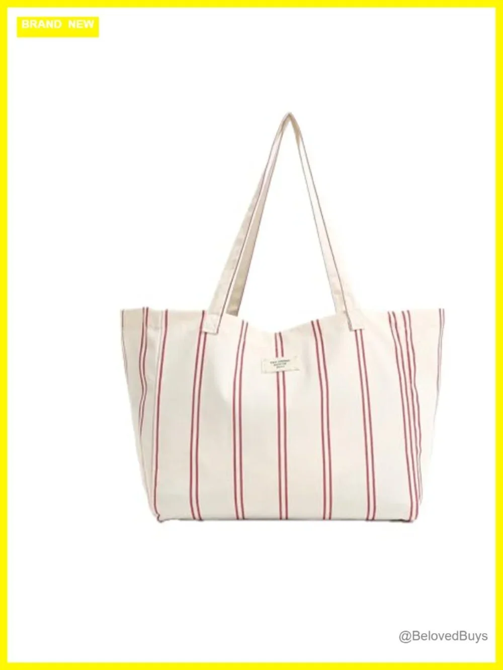 Large Canvas Tote Bag with Zipper Pocket for Travel